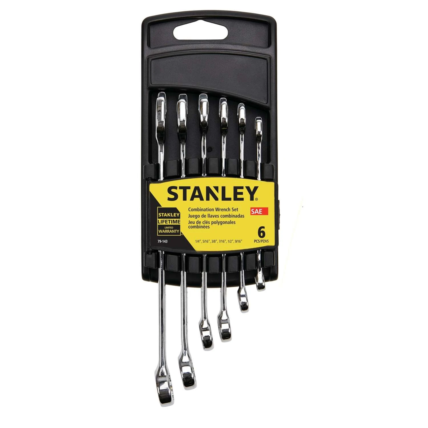 Stanley SAE Wrench Set Assorted In. L 6 Pc 4 Stanley SAE Wrench Set Assorted In. L 6 Pc - Image 2