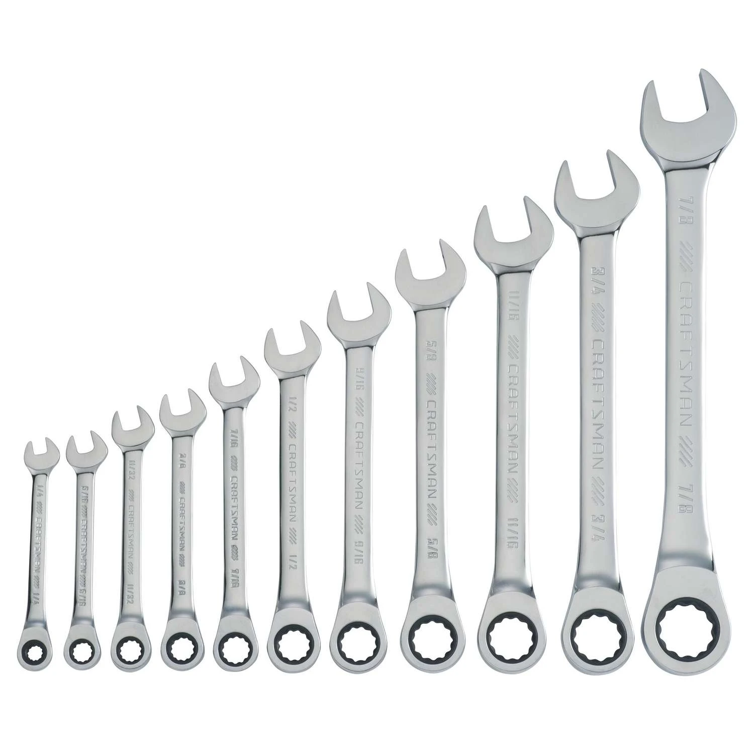Craftsman SAE Ratcheting Combination Wrench Set 11 Pc 3 Craftsman SAE Ratcheting Combination Wrench Set 11 Pc