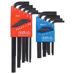 Eklind Hex-L Metric And SAE Long And Short Arm Hex L-Key Set 22 Pc