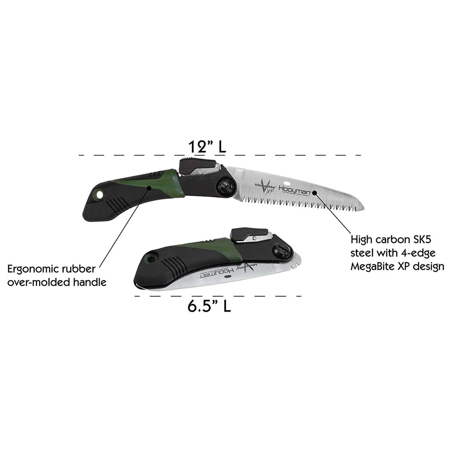 Hooyman Megabite 6 In. SK5 Steel Compact Folding Hand Saw 1 Pc 4 Hooyman Megabite 6 In. SK5 Steel Compact Folding Hand Saw 1 Pc - Image 2