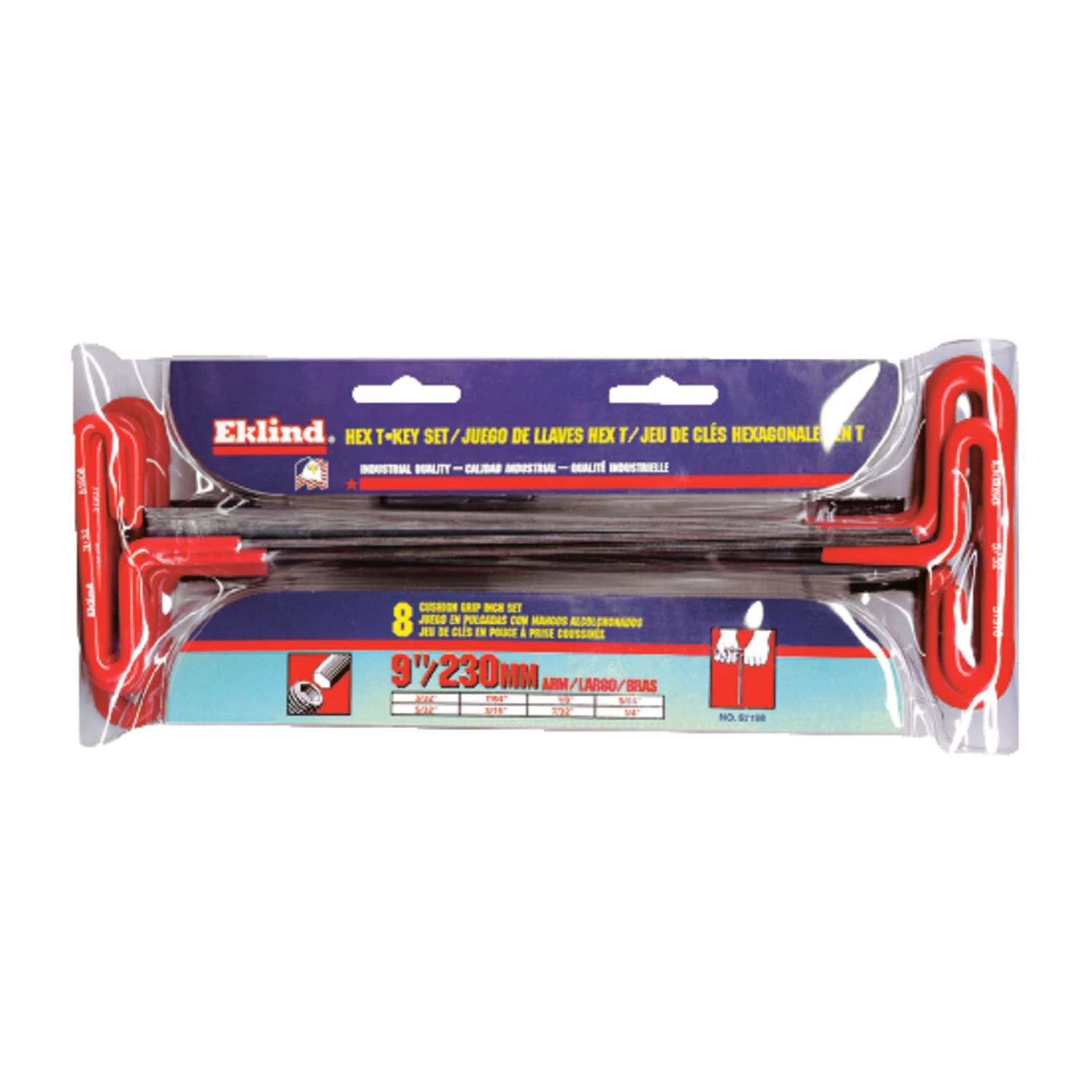 Eklind 3/32 To 1/4 In. SAE T-Handle Hex Key Set 8 Pc 3 Eklind 3/32 To 1/4 In. SAE T-Handle Hex Key Set 8 Pc