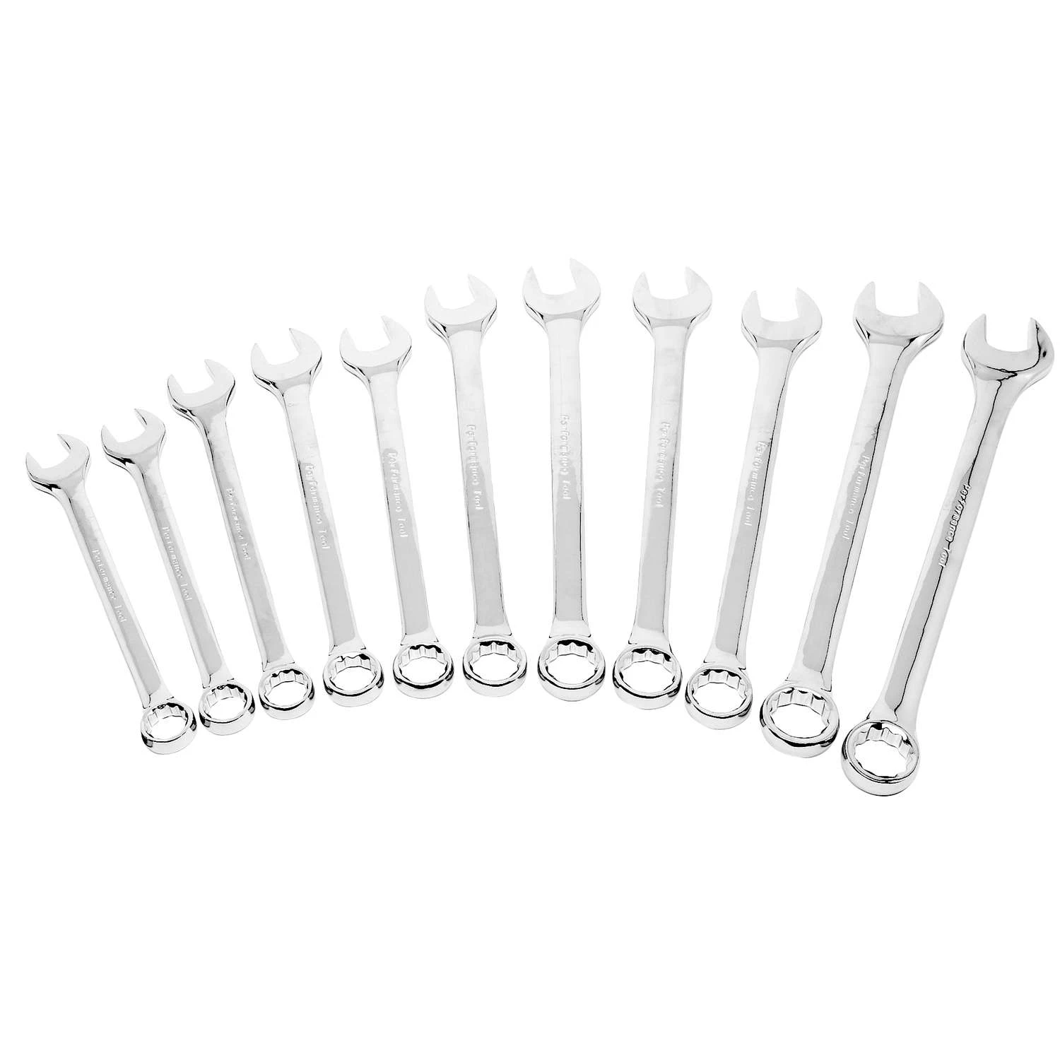 Performance Tool 12 Point SAE Combination Wrench Set 11 Pc 3 Performance Tool 12 Point SAE Combination Wrench Set 11 Pc