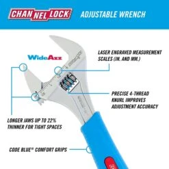 Channellock WIDEAZZ Metric And SAE Adjustable Wrench 8 In. L 1 Pc -Craftsman Store b5631dc9 0ff4 4a28 a0d7 2dfa47fe1ad8
