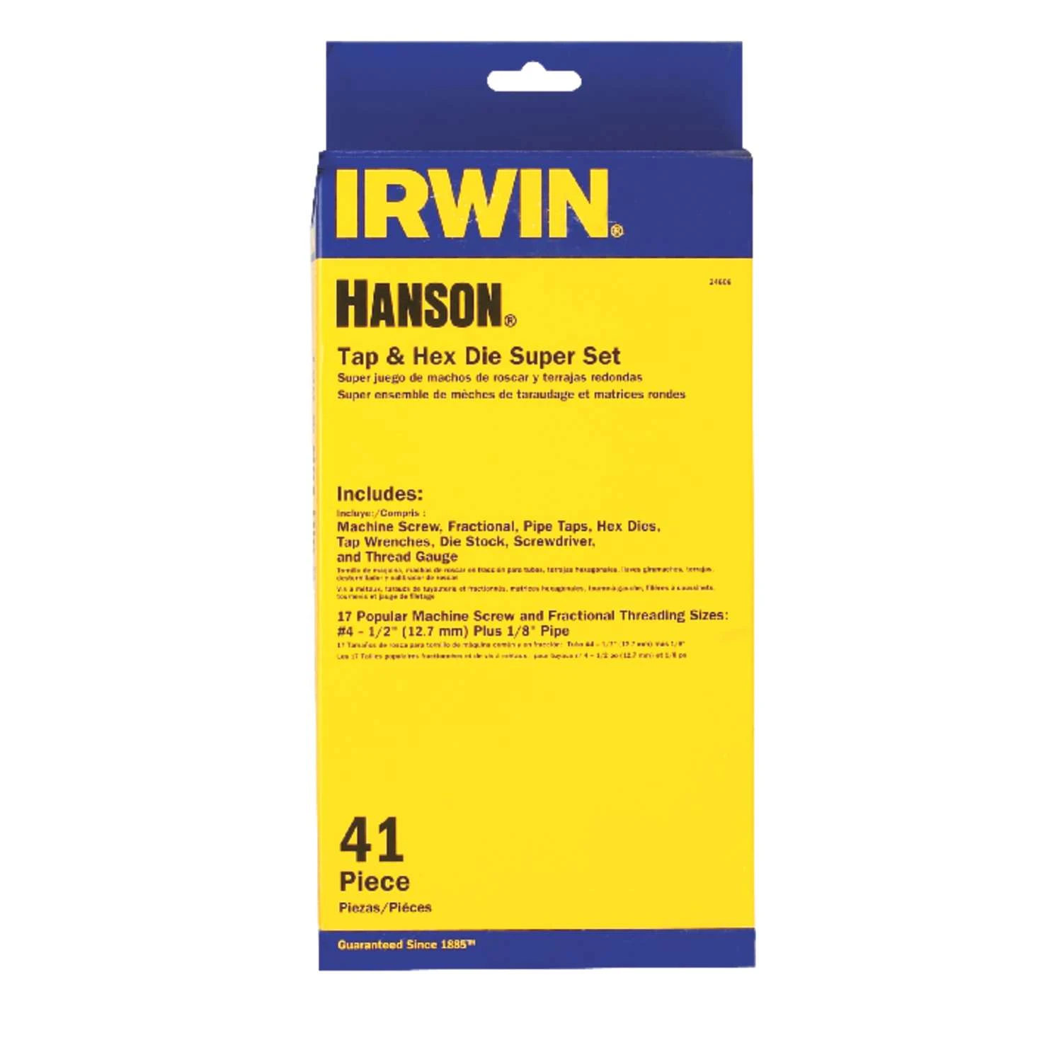 Irwin Hanson High Carbon Steel SAE Tap And Die Set 4-40NC, 6-32NC, 8-32NC, 10-24NC, 10-32NF, 12-24NC 3 Irwin Hanson High Carbon Steel SAE Tap And Die Set 4-40NC, 6-32NC, 8-32NC, 10-24NC, 10-32NF, 12-24NC