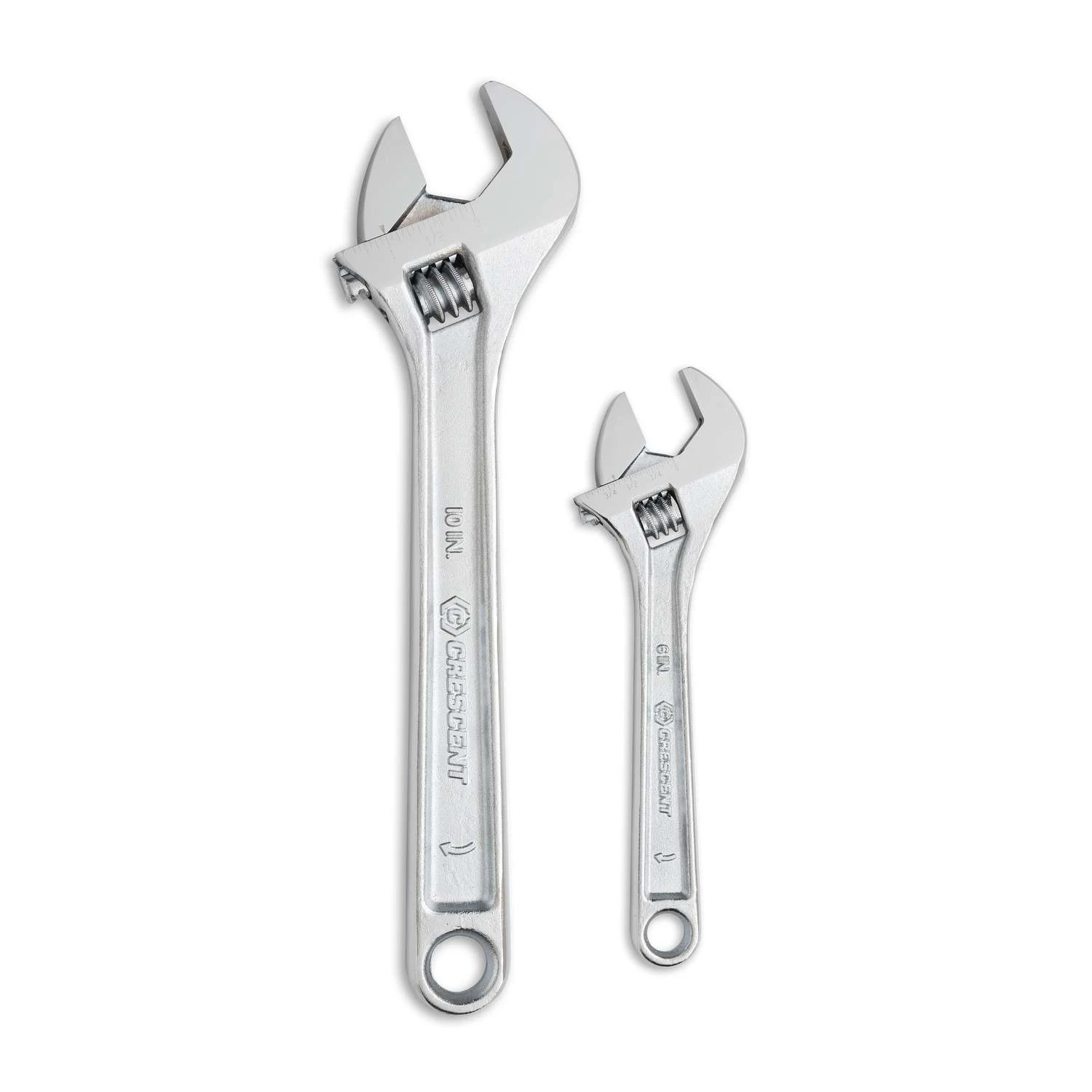 Crescent Metric And SAE Adjustable Wrench Set 6 And 10 In. L 2 Pc 3 Crescent Metric And SAE Adjustable Wrench Set 6 And 10 In. L 2 Pc