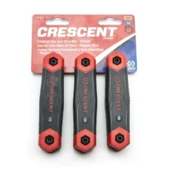 Crescent Assorted Metric And SAE Fold-Up Hex Key Sets 3 Pc